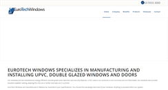 Desktop Screenshot of eurotechwindows.net.au