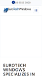 Mobile Screenshot of eurotechwindows.net.au